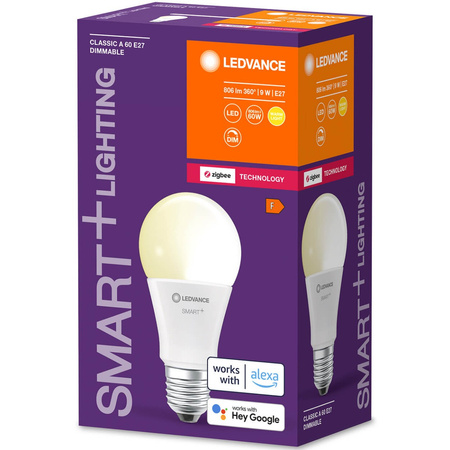 LED Lampe E27 A60 9W 806lm 2700K Warm LEDVANCE SMART+ ZigBee Dimmbar