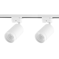 Beleuchtungsschienen-Set 1m Schiene + 2 x LED-Schienenstrahler GU10WEISS mit Zierring