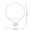 LED Leuchtmittel E27 G125 16W = 100W 1521lm 3000K Warm 220° GOLDLUX (Polux)