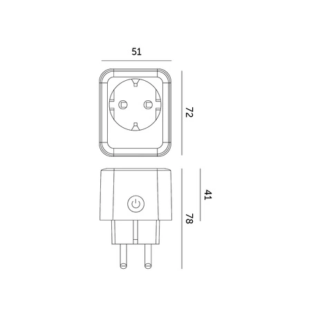 Steckdose Programmierer 230V max. 16A 3680W SMART SOCKET Wi-Fi TUYA Kobi