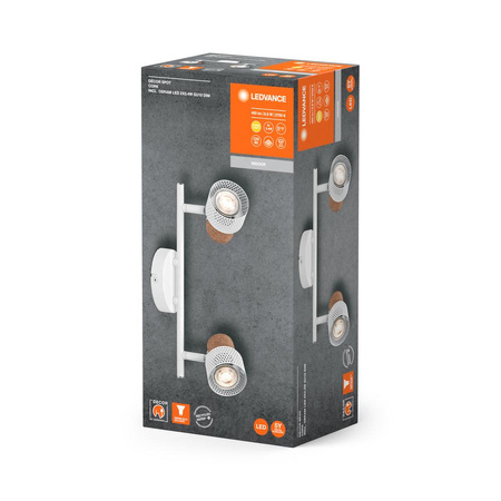 LED Decke Wandlampe Wand montiert Oberfläche Leuchte 6.8W 460lm 3000K Warm Dimmbar Dekorativ Weiß Spot Korken Ledvance