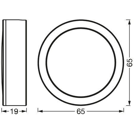 LED-Panel bündig montiert Spot Leuchte 3W 250lm CCT Spot weiß Puck Ledvance