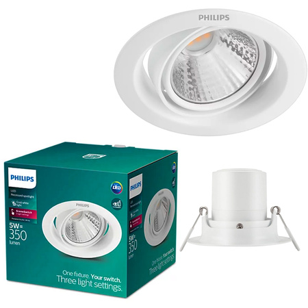 LED-Einbauleuchte 5W 350lm 4000K SceneSwitch Weiß Pomeron Philips