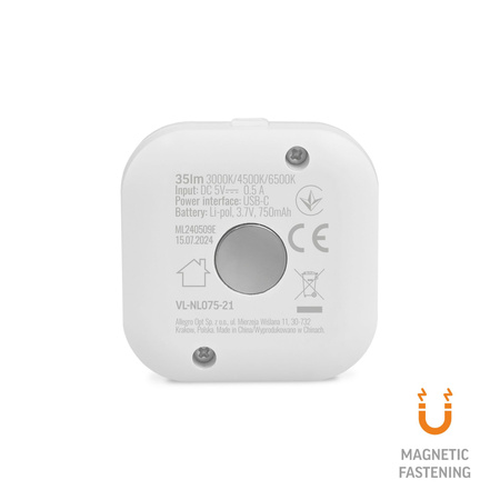 Kabellose LED-Treppenbeleuchtung mit Sensor 1W 70lm CCT 90° 750mAh Weiß VIDEX