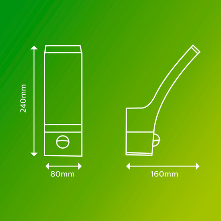 Garten LED Wandleuchte SPLAY 3.8W Bewegungssensor 2700K Warm IP44 Anthrazit PHILIPS