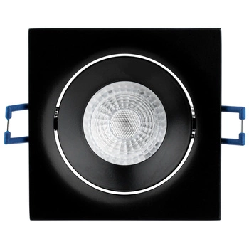 Halogen-Deckeneinbauleuchte quadratisch beweglich Schwarz GU10