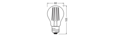 LED Lampe E27 A60 6,5W = 60W 806lm 2700 Warm 300° Glühfaden 3-stufig dimmbar OSRAM STAR