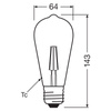 LED-Glühbirne ST64 Edison E27 5.8W = 60W 806lm 4000K Neutral CRI90 300° Glühfaden Dimmbar SUPERSTAR PLUS CLASSIC Osram