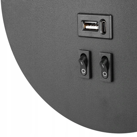 Wandleuchte Spotlampe G9 + LED 4000K USB-A USB-C Schwarz Piero Masterled