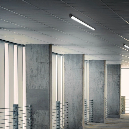 LED-Panel-Lampe Aufbauleuchte 72W 8000lm 5000K Kalt Schwarz Videx