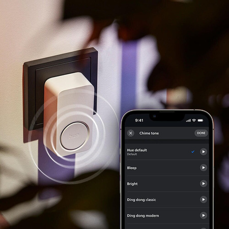 Smart Doorbell Receiver Weiß SMART Zigbee Chime Secure Philips HUE