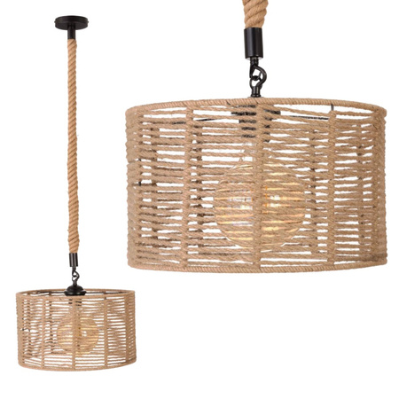 BOHO Geflochtene Jute Pendelleuchte für LED E27 CORD