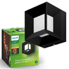 LED-Gartenleuchte Wandleuchte PARTERRE myGarden 8W 2700K IP44 Cube Schwarz PHILIPS