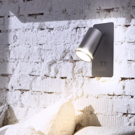 Wandleuchte 6W 300lm 4000lm Neutral 120° GU10 Schwarz PARIS Sanico Goldlux