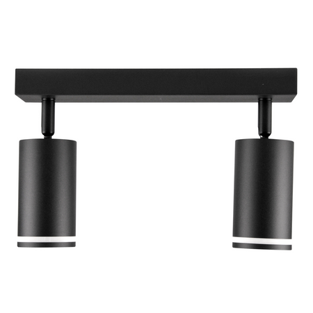 Wand- und Deckenstrahler 2x GU10 Schwarz PARIS Sanico Goldlux