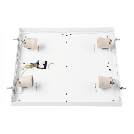 Plafond LED-Deckenleuchte SANTIAGO 4xE27 Quadratisch aus Holz LD-PD-9.5 Lamkur