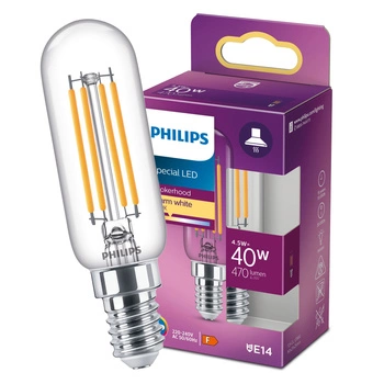 LED Lampe E14 T25 4.5W = 40W 470lm 2700K Warm Filament PHILIPS