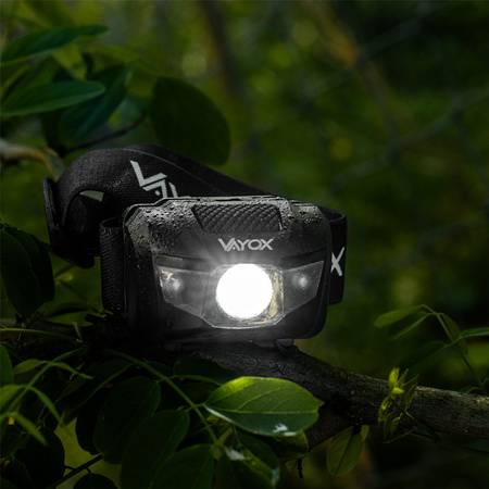 Wiederaufladbare Kopftaschenlampe 100lm LED + 2x LED VA0178 VAYOX