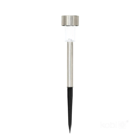 Solar Garten Pole Outdoor Stehend LED 6000K Kalt IP44 Chrom Eclipse Kobi