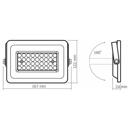 LED Fluter 30W 2700lm 5000K IP65 Weiß VIDEOX LUCA