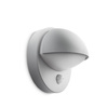 PHILIPS Garten-Wandleuchte JUNE E27 IP44 mit Bewegungssensor Rund Grau