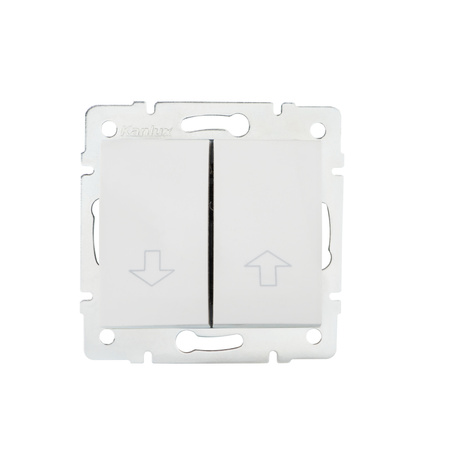 Schalter NO 10A Quadratisch Weiß LOGI Kanlux