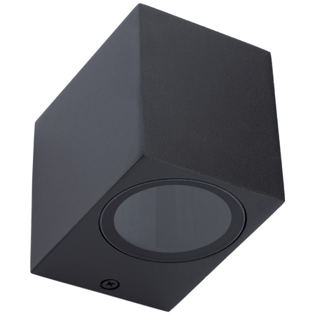 Wandleuchte Außen GU10, Garten-Wandleuchte Schwarz Quadratisch ALLIUM LUMILED