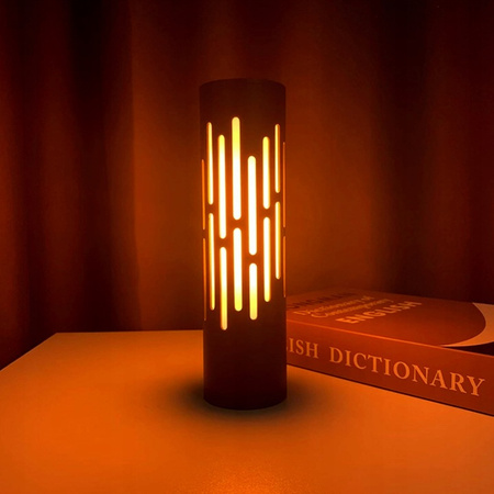 LED 3.6W 1800K warmweißes Feuer Effekt USB Tischlampe Ein/Aus Schalter Schwarz Igni Masterled