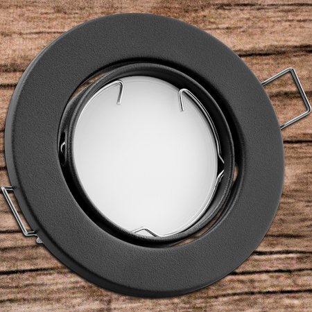 Runde Halogen-Einbauleuchte AURELI Graphitblech MR16 GU10 LUMILED