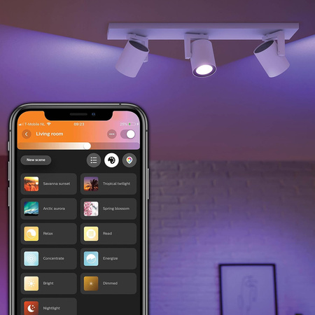 Philips HUE Weiß und Farbe Ambiance Lampe Argenta 3x4.2W Bluetooth Zigbee