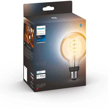 LED-Globus E27 G95 7W CCT PHILIPS HUE Weiß & Ambiance Glühbirne Bluetooth Zigbee