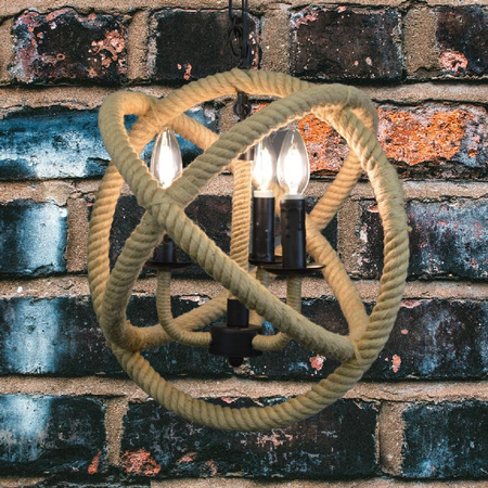 ROPE GLOBO Deckenleuchte 3xE14 ROPE LOFT Vintage - GOLDLUX (Polux)