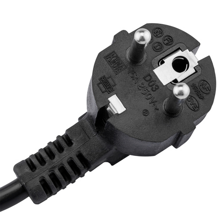 Stromverlängerungskabel Stecker - Steckdose mit Erdung 3m 3x1,5mm 16A Schwarz ECOLIGHT