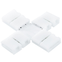 Vierfachstecker Typ X für einfarbige 2PIN 8mm LED-Streifen