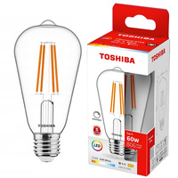 LED-Lampe E27 ST64 7W = 60W 806lm 2700K Warm Filament Dimmbar TOSHIBA