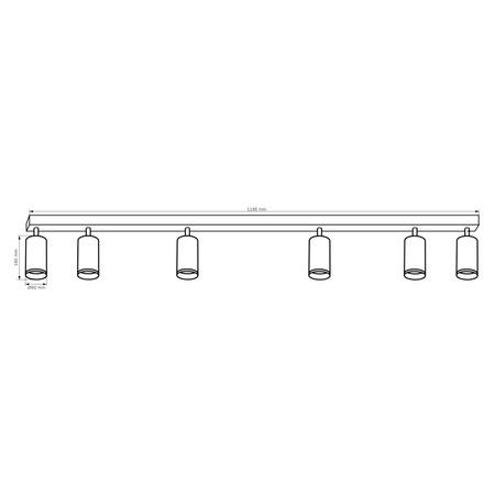 Wand- und Deckenstrahler Leuchte 6x GU10 Weiß LONDON Sanico Goldlux