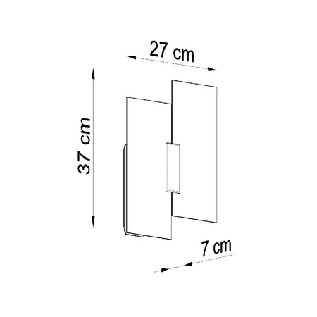 Wandleuchte FABIANO 2xE27 Modern Weiß Chrom SOLLUX