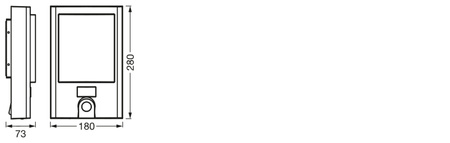 LED Gartenlampe Hausnummern-Wandleuchte 22W 3000K IP44 SMART+ mit WLAN-Kamera Bewegungs- und Dämmerungssensor dimmbar LEDVANCE