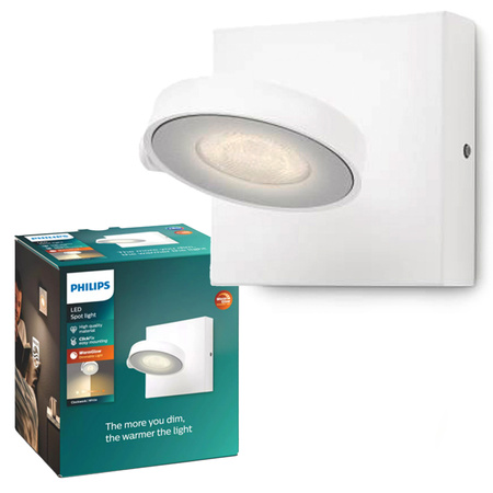 LED-Deckenleuchte 4.5W 2700K dimmbar CLOCKWORK Movable Weiß PHILIPS