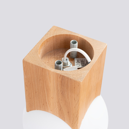 Deckenleuchte Leuchte Aufbauleuchte G9 Naturholz Weiß Solis Peach Puff SL.1407 Sollux