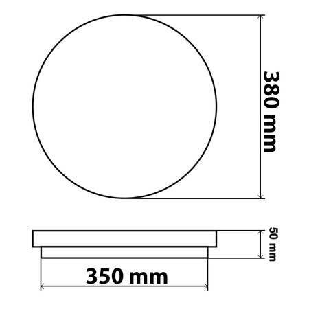 LED-Badezimmerdecke Plafond KIRO 24W 4000K IP44 MasterLED