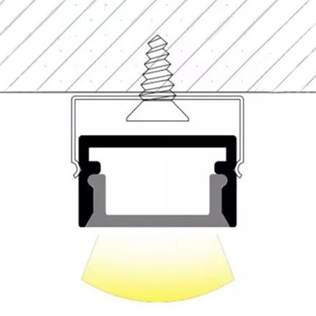 Anodisiertes Aluminiumprofil für LED-Streifen KM35, 2m Silber LUMILED