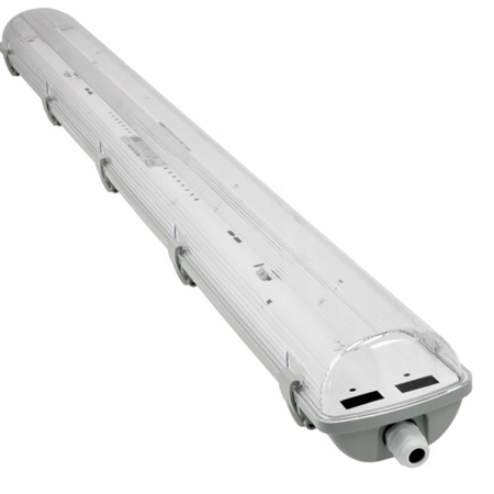 Hermetische Feuchtraumleuchte LED 2x T8, G13 Leuchte IP65 150cm+LED-Leuchtstofflampen 25W 4000K LUMILED