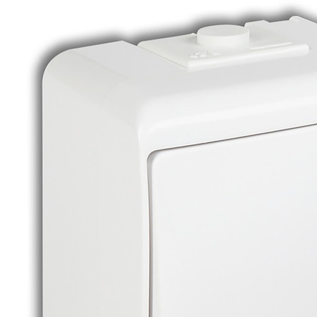 Hermetischer Schalter einpolig für Aufputzmontage Junior IP54 KARLIK Weiß