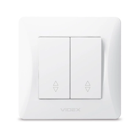 2fach 2fach Schalter 10A Aufputz Weiß BINERA VIDEX