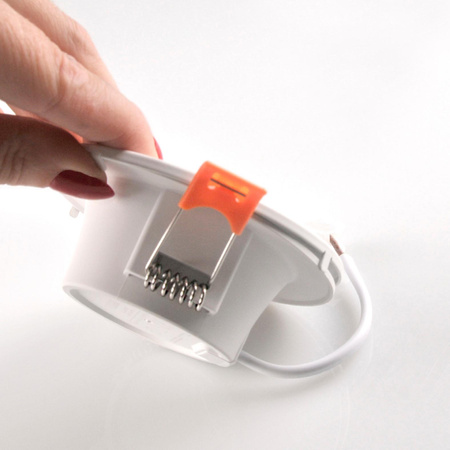 Deckeneinbauleuchte ZOE LED 4.8W 4000K Rundes Netz weiß + silberweißer Ring