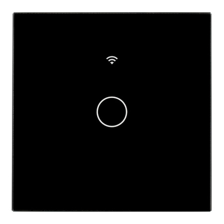 Einzelner schwarzer Wi-Fi-LED-TOUCH-Glasschalter