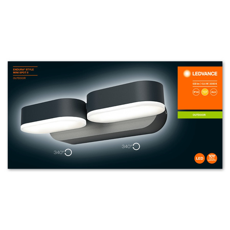 Wandleuchte Außenfassadenleuchte beweglich 13W 630lm 3000K Endura Style Mini Spot LEDVANCE