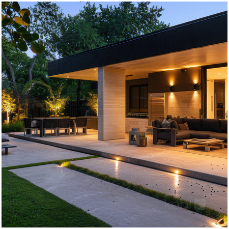 Garten Außenwandleuchte 2x GU10 IP54 Schwarz Querk Kobi