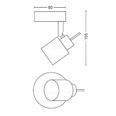 MERANTI GU10 Wandstrahler Satin PHILIPS